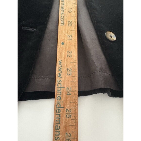 Vintage Black Velvet Blazer Size 9 Two Button Dark Romance GothV Victorian - Picture 8 of 16